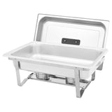 3 Piece Chafing Dish Set Stainless Steel - Rear View