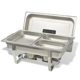 4 Piece Chafing Dish Set Stainless Steel - Rear View