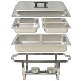 4 Piece Chafing Dish Set Stainless Steel - Close-Up Angle