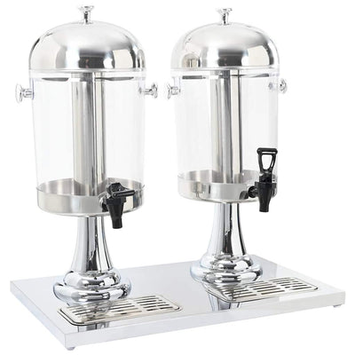 Double Juice Dispenser Stainless Steel 2 x 8 L