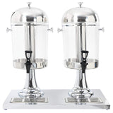 Double Juice Dispenser Stainless Steel 2 x 8 L - Front View