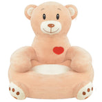 Plush Children's Chair Bear Brown