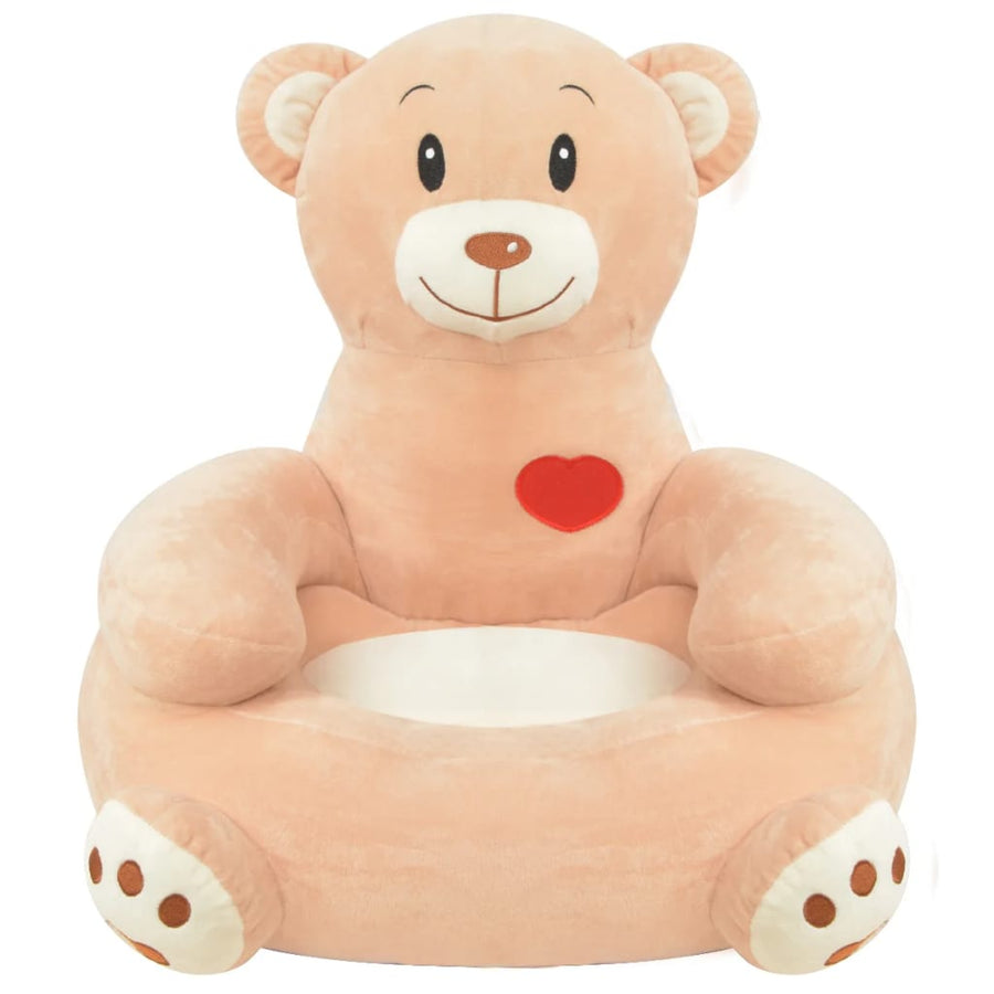Plush Children's Chair Bear Brown