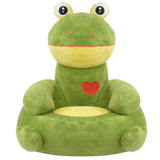 Plush Children's Chair Frog Green - Front View