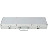 Poker Set with 500 Chips Aluminium - 45-Degree Angle