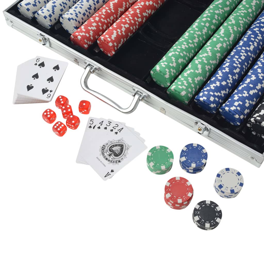 Poker Set With 1000 Chips Aluminium