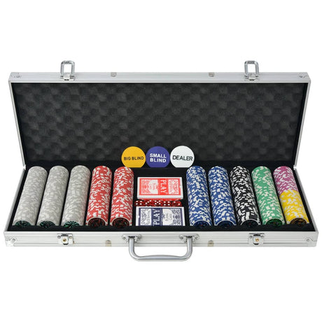 Poker Set With 1000 Laser Chips Aluminium
