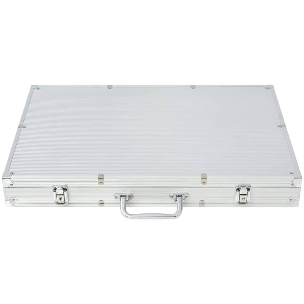 Poker Set With 1000 Laser Chips Aluminium