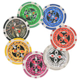 Combine Poker/Blackjack Set with 600 Laser Chips Aluminium - 45-Degree Angle