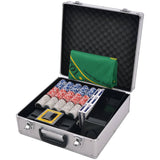Combine Poker/Blackjack Set with 600 Laser Chips Aluminium - Rear View