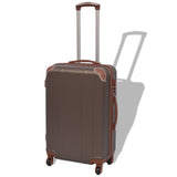 Four Piece Hardcase Trolley Set Coffee - Front View