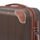 Four Piece Hardcase Trolley Set Coffee - Top-Down View