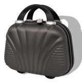 Four Piece Hardcase Trolley Set Anthracite - Rear View