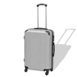 Four Piece Hardcase Trolley Set Silver - Front View