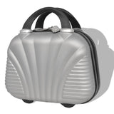 Four Piece Hardcase Trolley Set Silver - Rear View