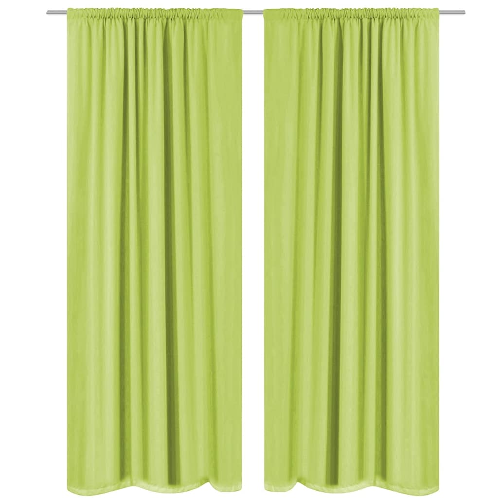Blackout Curtains 2 pcs Double Layer 140x245 cm Green
