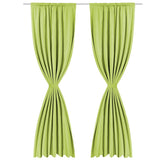 Blackout Curtains 2 pcs Double Layer 140x245 cm Green