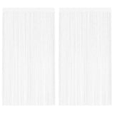 String Curtains 2 pcs 100x250 cm White