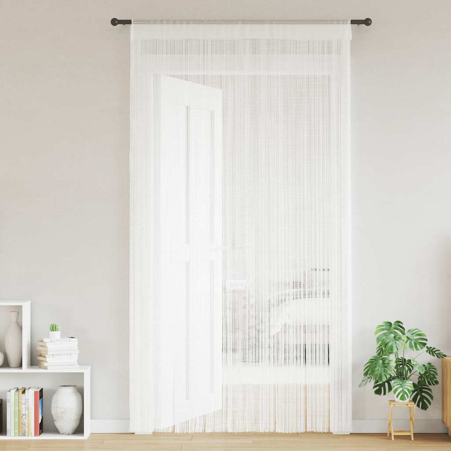 String Curtains 2 pcs 140x250 cm White