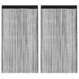 String Curtains 2 pcs 100x250 cm Black