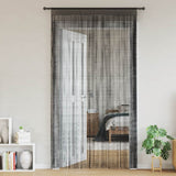 String Curtains 2 pcs 100x250 cm Black - Front View