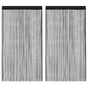 String Curtains 2 pcs 140x250 cm Black