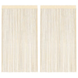 String Curtains 2 pcs 140x250 cm Cream