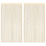 String Curtains 2 pcs 140x250 cm Cream