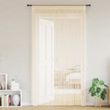 String Curtains 2 pcs 140x250 cm Cream - Front View