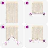 String Curtains 2 pcs 140x250 cm Cream - Rear View