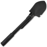 Folding Shovel Carbon Steel Black - Top-Down View