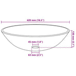 Basin Tempered Glass 42 cm Brown