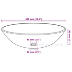 Basin Tempered Glass 42 cm Gold