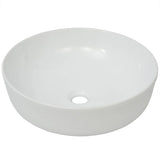 Basin Round Ceramic White 41.5x13.5 cm - Front View