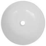Basin Round Ceramic White 41.5x13.5 cm - Side View