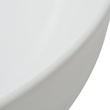 Basin Round Ceramic White 41.5x13.5 cm - Top-Down View