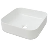 Basin Square Ceramic White 39x39x13.5 cm - Front View