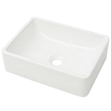 Basin Ceramic White 41x30x12 cm - Front View