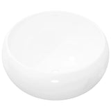 Basin Round Ceramic White 40x15 cm - Front View