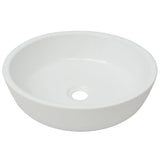 Basin Round Ceramic White 42x12 cm - Front View