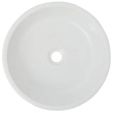 Basin Round Ceramic White 42x12 cm - Side View