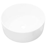 Basin Round Ceramic White 40x15 cm - Front View