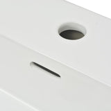 Basin with Faucet Hole Ceramic White 51.5x38.5x15 cm - 45-Degree Angle