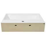 Basin with Faucet Hole Ceramic White 60.5x42.5x14.5 cm