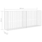 Gabion Basket Galvanised Steel 85x30x200 cm - Rear View