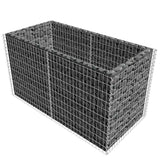Gabion Raised Bed Steel 180x90x100 cm Silver - Side View