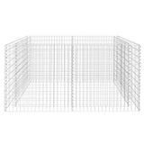Gabion Raised Bed Steel 180x90x100 cm Silver - Top-Down View