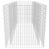 Gabion Raised Bed Steel 180x90x100 cm Silver - 45-Degree Angle