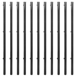 Chain Link Fence with Posts and Hardware 1.25x25 m Grey