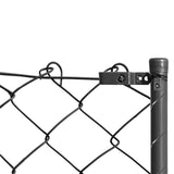 Chain Link Fence with Spike Anchors 1.5x25 m Grey